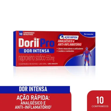 Dorii Pro 550mg Dor Intensa com 10 Comprimidos Revestidos