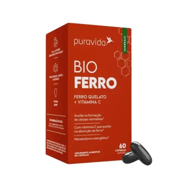 Bio Ferro Puravida Ferro Quelato + Vitamina C Com 60 Capsulas Softgel