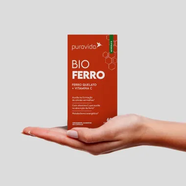 Bio Ferro Puravida Ferro Quelato + Vitamina C Com 60 Capsulas Softgel