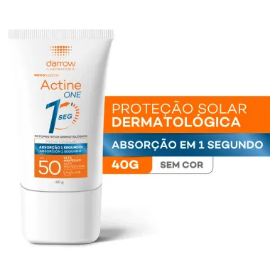 Protetor Solar Facial Actine One FPS 50 Sem Cor 40g