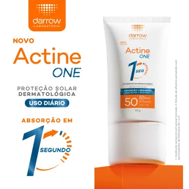 Protetor Solar Facial Actine One FPS 50 Sem Cor 40g