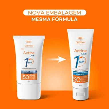 Protetor Solar Facial Actine One FPS 50 Sem Cor 40g
