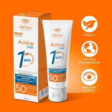 Protetor Solar Facial Actine One FPS 50 Sem Cor 40g