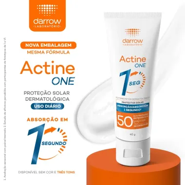 Protetor Solar Facial Actine One FPS 50 Sem Cor 40g