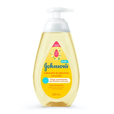 Sabonete L&iacute;quido de Glicerina Johnson's Baby Camomila 200ml