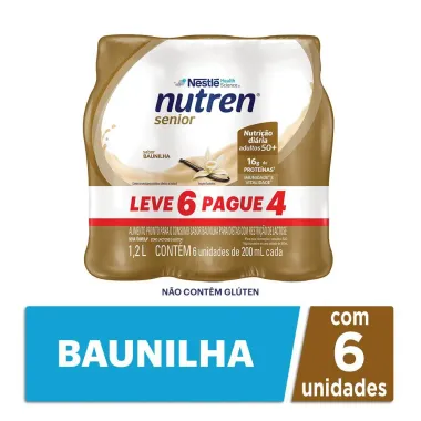 Nutren Senior Baunilha Complemento Alimentar 200ml cada Leve 6 Pague 4