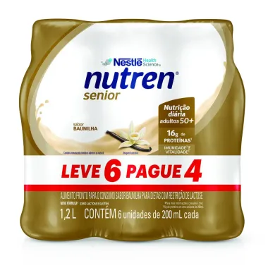 Nutren Senior Baunilha Complemento Alimentar 200ml cada Leve 6 Pague 4