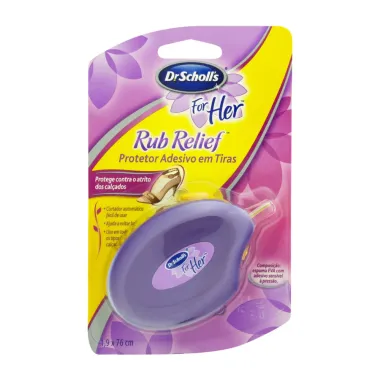 Protetor Adesivo em Tiras Dr. Scholls For Her Rub Relief 1,9 x 76cm com 1 Unidade