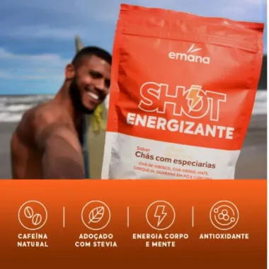 Shot Energizante Emana Sabor Chás Com Especiarias 200G