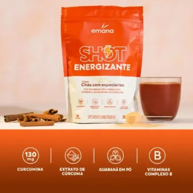 Shot Energizante Emana Sabor Chás Com Especiarias 200G