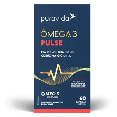 Ômega 3 Puravida Pulse com 60 Cápsulas Softgel