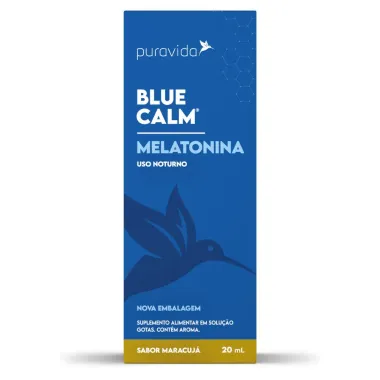 Blue Calm Puravida Melatonina Sabor Maracujá Gotas 20ml