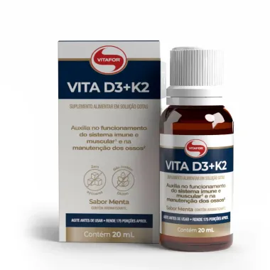 Vita D3 + K2 Vitafor Sabor Menta 20ml