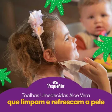 Lenços Umedecidos Pequeñín Aloe Vera 50 Unidades