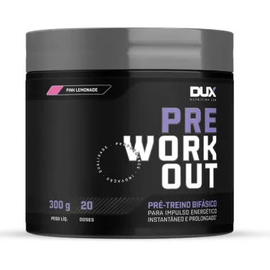 Pre Treino Work Out Bifasico Dux Nutrition Sabor Pink Lemonade 300g