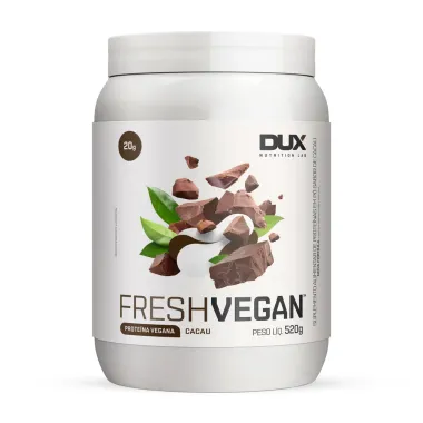 FreshVegan Proteína Vegetal Dux Nutrition Sabor Cacau 520g