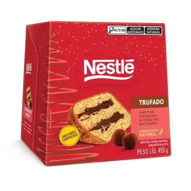 Panettone Nestl&eacute; Trufado Chocolate Meio Amargo 450g