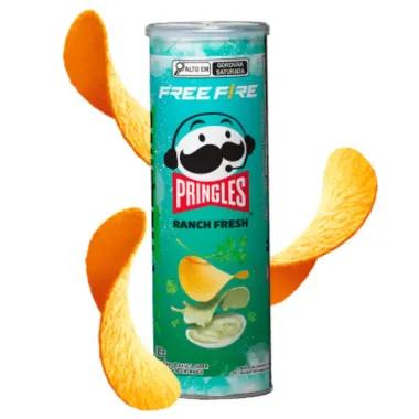 Batata Pringles Free Fire Ranch Fresh 105g