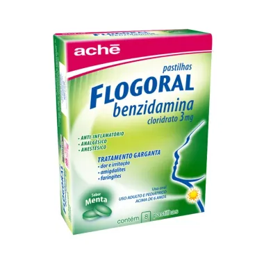 Flogoral Sabor Menta com 8 Pastilhas