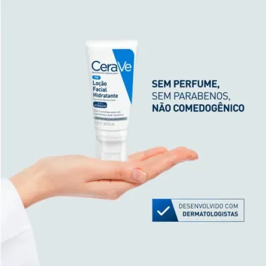Loção Facial Hidratante Cerave Ultraleve Sem Perfume Pele Normal A Seca 52ml