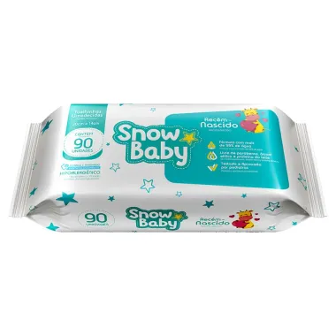 Toalha Umedecida Snow Baby Pacote 90 Unidades