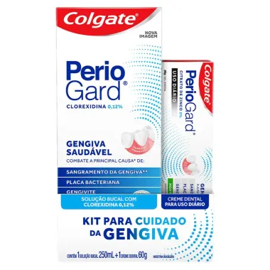 Solução Bucal Periogard Colgate 250ml e Creme Dental Periogard Colgate 60g