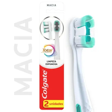 Escova Dental Colgate Total Suave Macia Limpeza Espumosa
