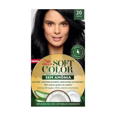 Tintura Soft Color Sem Amônia Preto 20 Kit