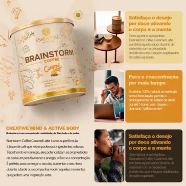 Brainstorm Coffee Caramel Latte Essential Nutrition Sabor Caramelo 274g