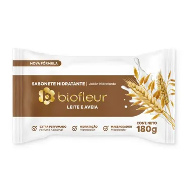 Sabonete Hidratante Biofleur Leite e Aveia 180g