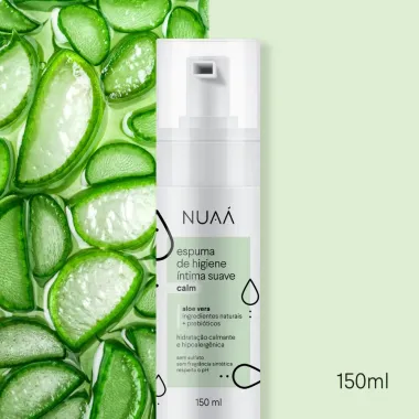 Espuma De Higiene Intima Suave Nuaa Calm Aloe Vera 150ml