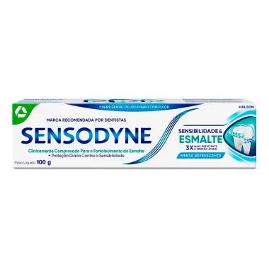 Creme Dental Sensodyne Sensibilidade e Esmalte Menta Refrescante 100g