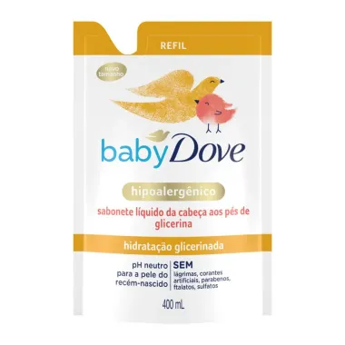 Sabonete Líquido Dove Baby da Cabeça aos pés Hidratação Glicerinada Refil 400ml