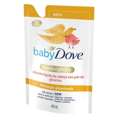 Sabonete Líquido Dove Baby da Cabeça aos pés Hidratação Glicerinada Refil 400ml