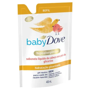 Sabonete Líquido Dove Baby da Cabeça aos pés Hidratação Glicerinada Refil 400ml