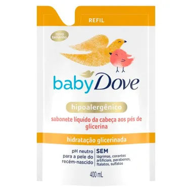 Sabonete Líquido Dove Baby da Cabeça aos pés Hidratação Glicerinada Refil 400ml