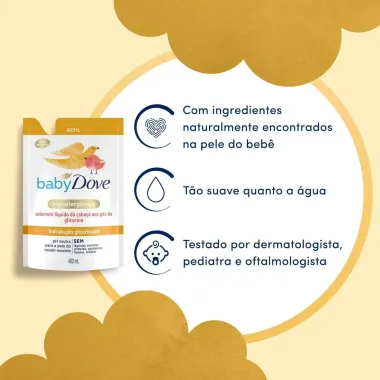 Sabonete Líquido Dove Baby da Cabeça aos pés Hidratação Glicerinada Refil 400ml