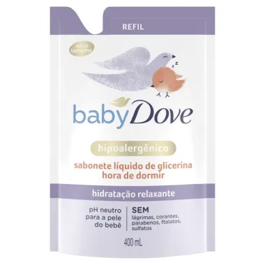 Sabonete Líquido Dove Baby Hipoalergênico Hora de Dormir Hidratação Relaxante Refil 400ml