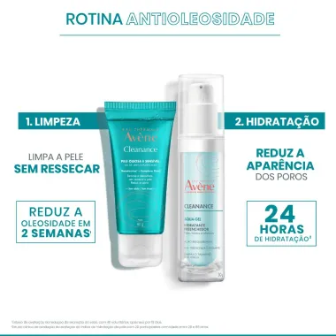 Kit Avene Cleanance Aqua Gel Hidratante 30g e Gel de Limpeza 40g