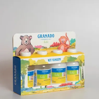 Kit Granado Bebe Sabonete de Glicerina Shampoo Suave Condicionador e Hidratante com 60ml cada