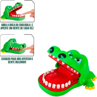 Brinquedo Crocodilo Dentista Polibrinq