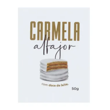 Alfajor Carmela de Chocolate Branco com Doce de Leite 50g