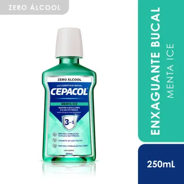 Solução Bucal Cepacol Menta Ice  Zero Álcool 250ml