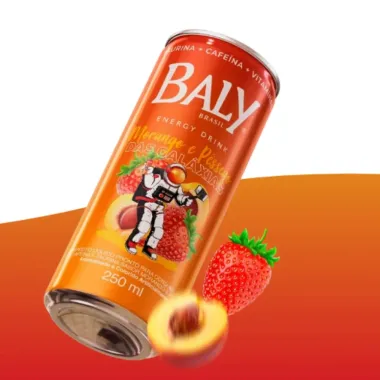 Energético Baly Sabor Morango E Pêssego das Galáxias 250ml