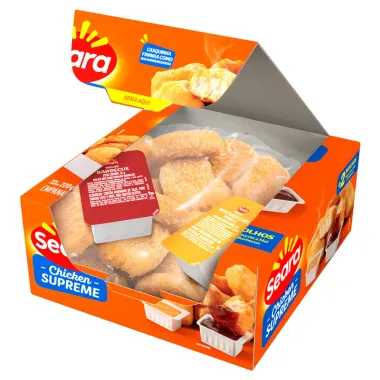 Chicken Supreme Seara Empanado de Frango e 2 Molhos Mostarda e Mel e Barbecue 220g