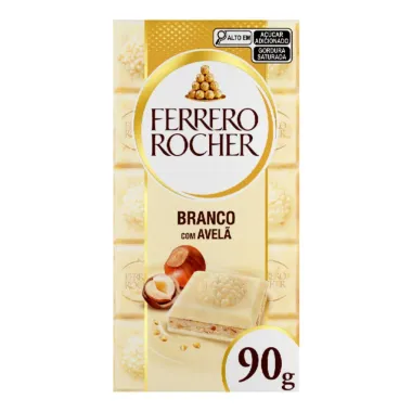 Chocolate Branco Ferrero Rocher com Avelã 90g