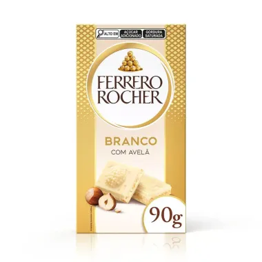 Chocolate Branco Ferrero Rocher Tablete com Avelã 90g