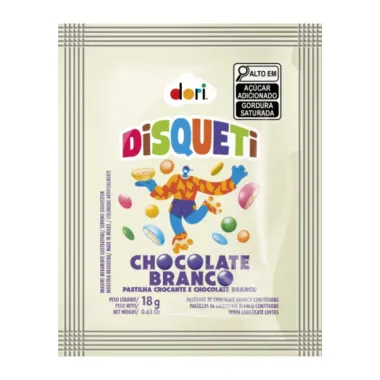 Confeito Disqueti Dori Chocolate Branco 18g