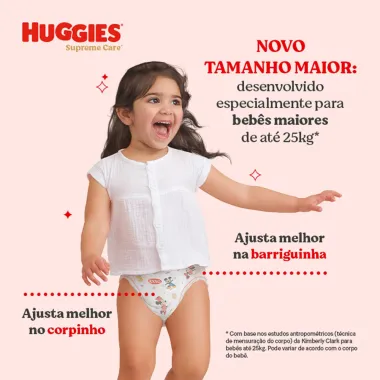 Fralda Huggies Supreme Care Tamanho XXXG 70 Unidades Descartáveis