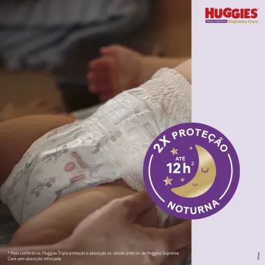 Fralda Roupinha Huggies Supreme Care Tamanho XXG 72 Unidades Descartáveis